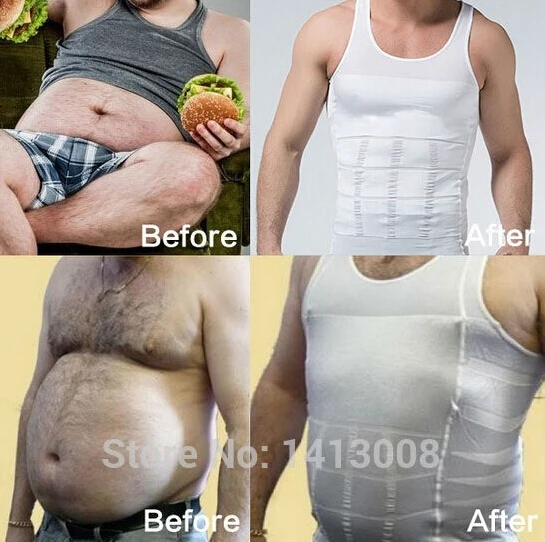Men Slim Body Shaper Waist Abdomen Underwear Less Beer