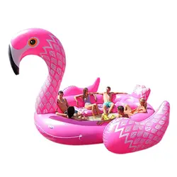 6 человек огромный надувной бассейн Фламинго поплавок 530 см гигантские надувные бассейны остров Lounge вечерние партия игрушки, HA104