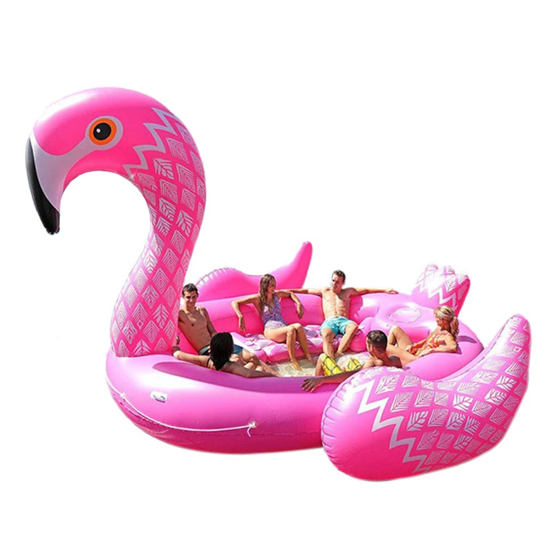 6 persoon Enorme Opblaasbare Flamingo Zwembad Float 530CM Giant Opblaasbare Zwembad Lounge Pool Party Speelgoed, HA104|Air Mattresses| - AliExpress