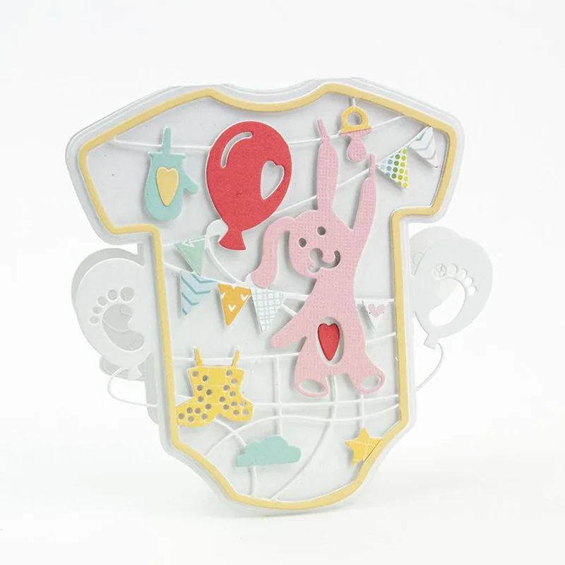 

Cute Baby Clothes Bear Metal Cutting Dies Embossing Template Stencils for DIY Scrapbook Album Frame Photo Cards Decor Crafts