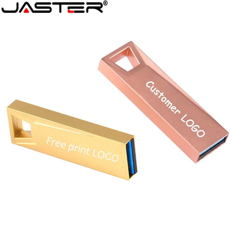 JASTER USB 2,0 Водонепроницаемый металлический USB флеш-накопитель 128 Гб 64 ГБ 32 ГБ 16 ГБ USB флешка металлическая ручка-накопитель реальная емкость(5 шт., Пользовательский логотип