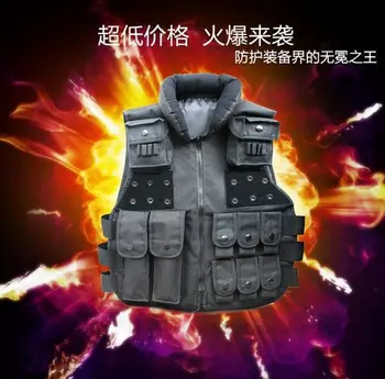 

military tactical vest molle SWAT combat vest pocket more black CS field equipment tactical vest security training