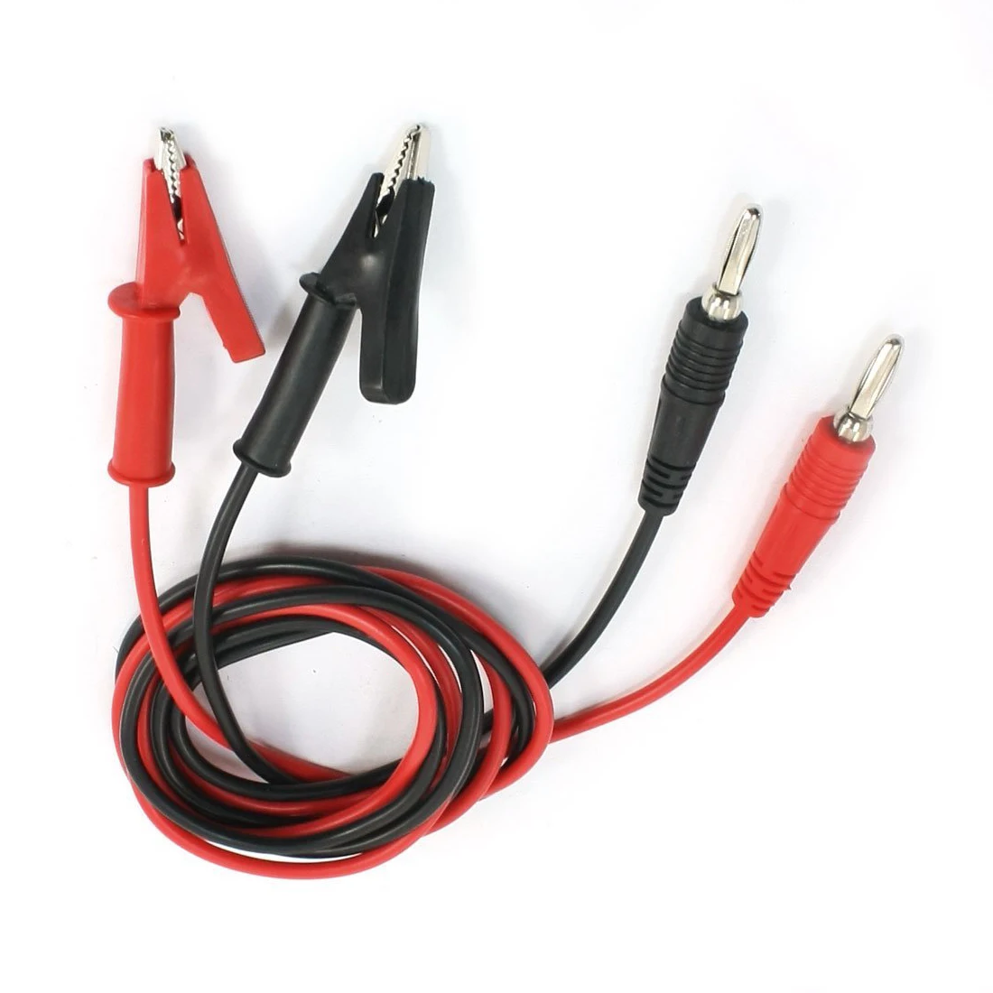 

WSFS Hot 1M Long Alligator Clip to Banana Plug Test Cable Pair for Multimeter
