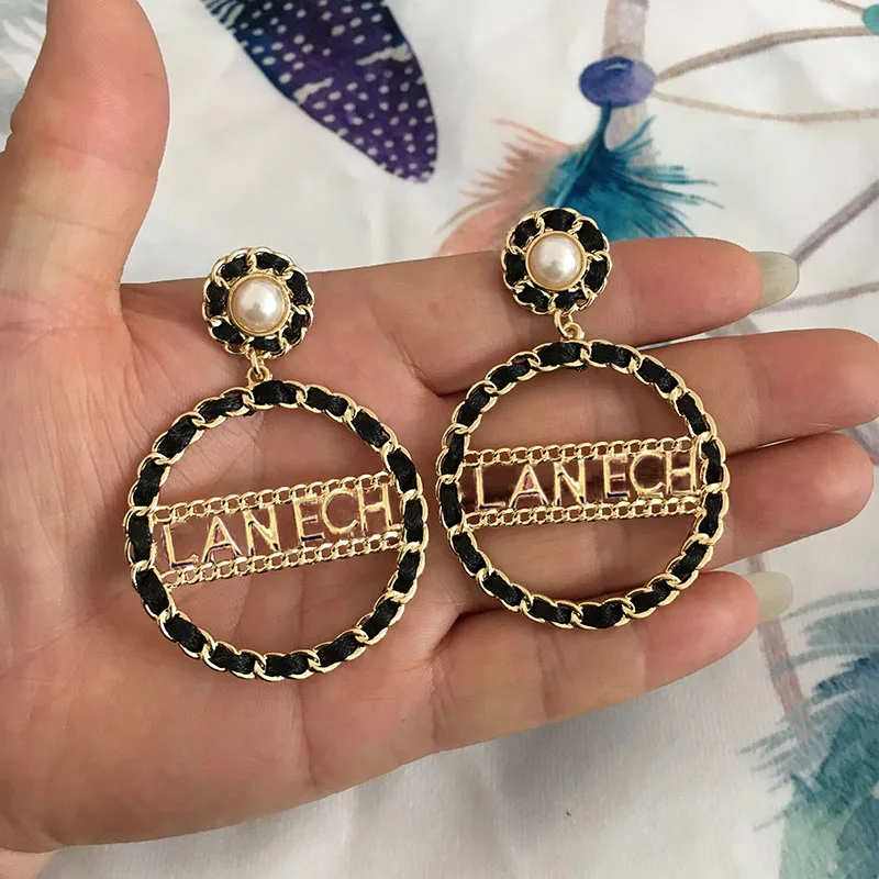 

2019 New Design Oobellen BrandEarrings Drop Earrings For Women Trendy Big Earrings Pendientes Weddings Jewelry statement