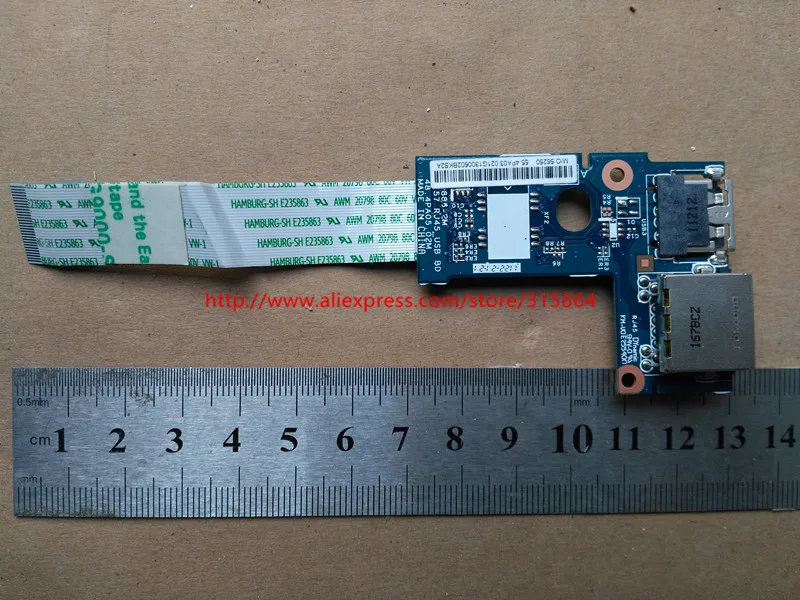 For Lenovo IdeaPad Z570 Z575 USB Port Lan Board w Cable 55.4PA03.021G