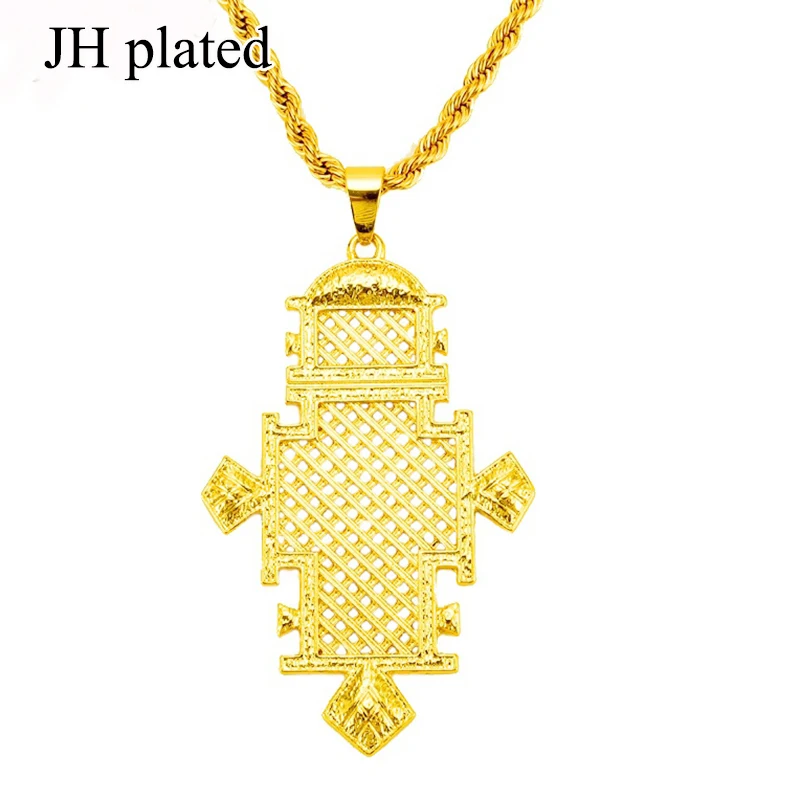 JHplated крест эфиопское ювелирное ожерелье с подвеской африканские Habesha свадебные
