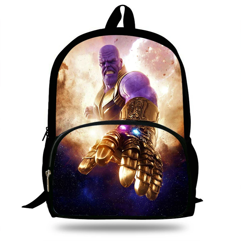 

16inch School Bag for Boys Marvel Superhero Thanos Print Backpack Schoolbag Teenager Backpacks Kids Bags Mochila Escolar