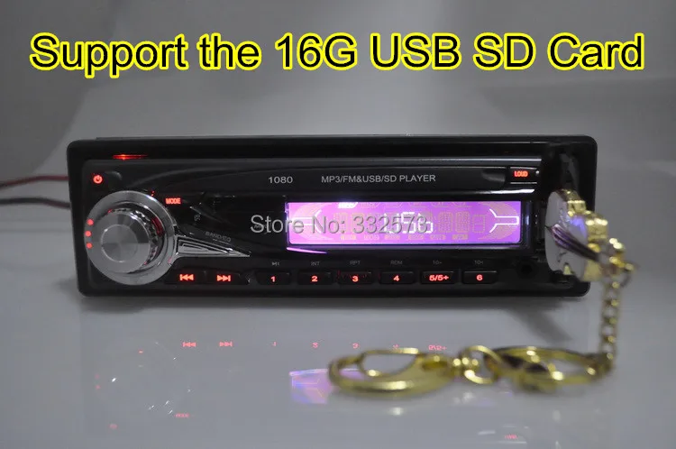 Автомобильный Радио плеер Съемная передняя панель MP3 FM/USB/SD/1 Din/пульт дистанционного управления/USB порт 12 в автомобильный аудио стерео Противоугонный