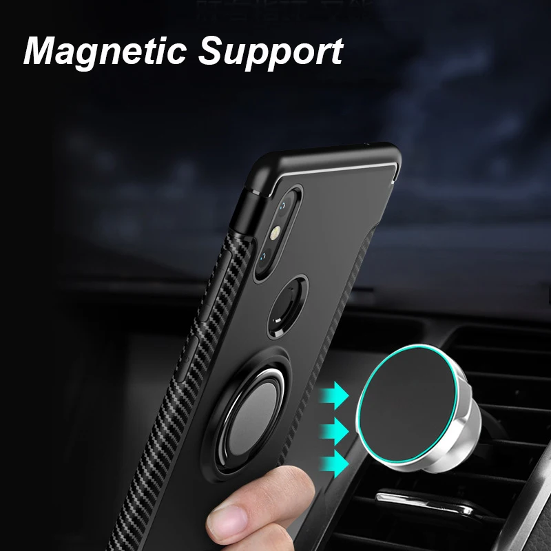 אצבע טבעת 360 מלא להגן על מקרה עבור Xiaomi Mi לערבב 2S לערבב 2/עבור Xiaomi Mi הערה 3 מקסימום 3 A1 A2 כיסוי מקרה עבור Xiaomi Mi 6 Mi8