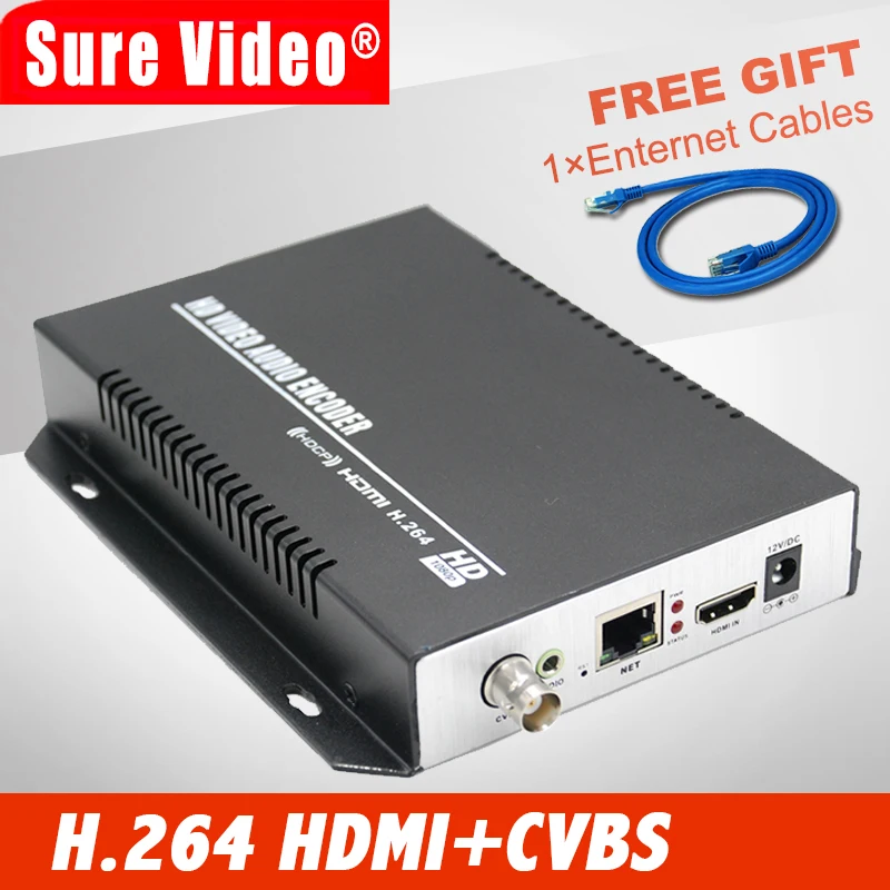 Hot Sale Cvbs&hdmi Encoder + Audio Over Ip Stream Mpeg4 /h.264 Encoder