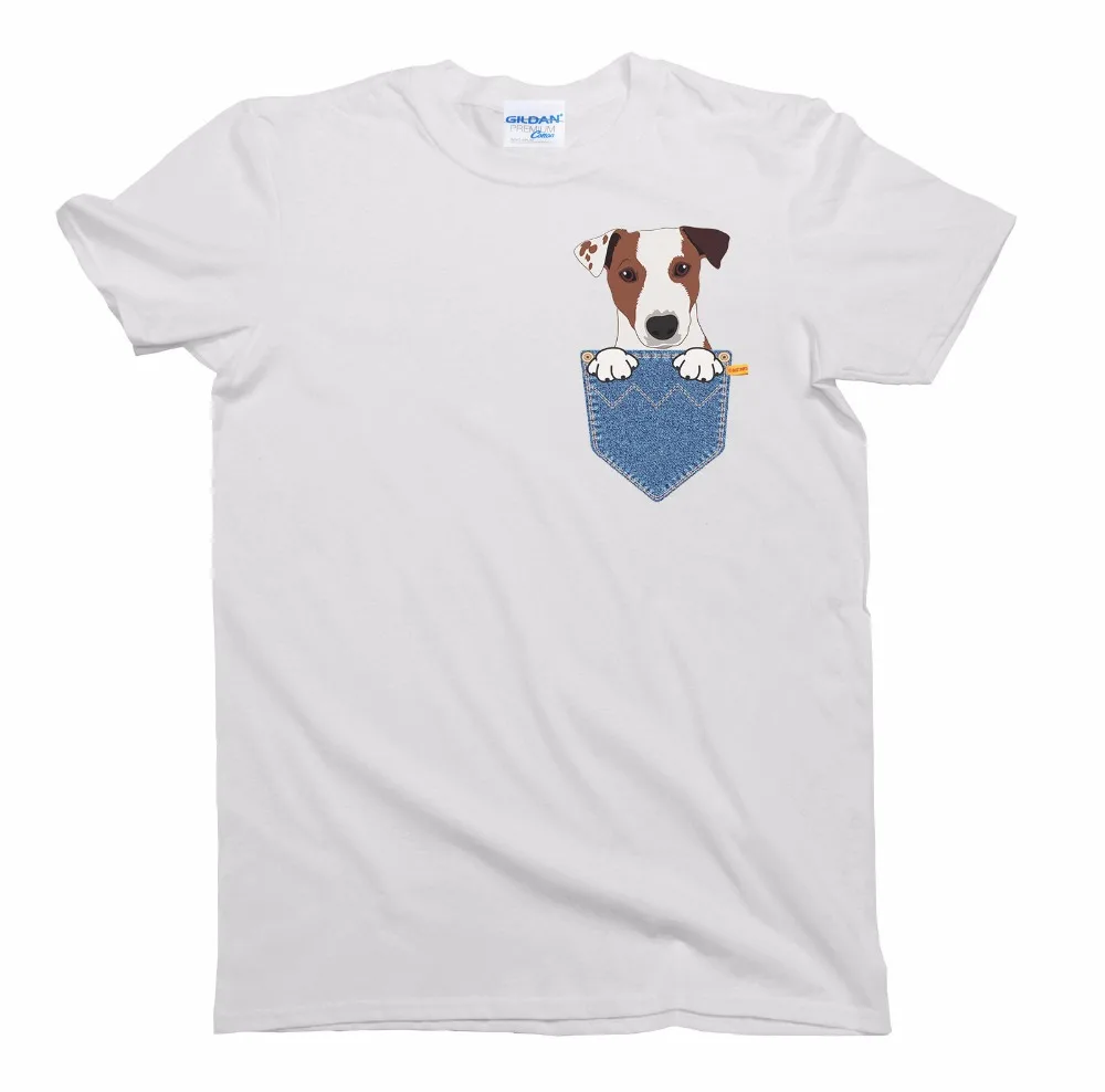 2019 Nuova Maglietta Da Uomo Jack Russell Terrier Pocket Dog Birthday Gift T-Shirt Uomo Donna Unisex Fit T-Shirt Da Uomo Di Marca