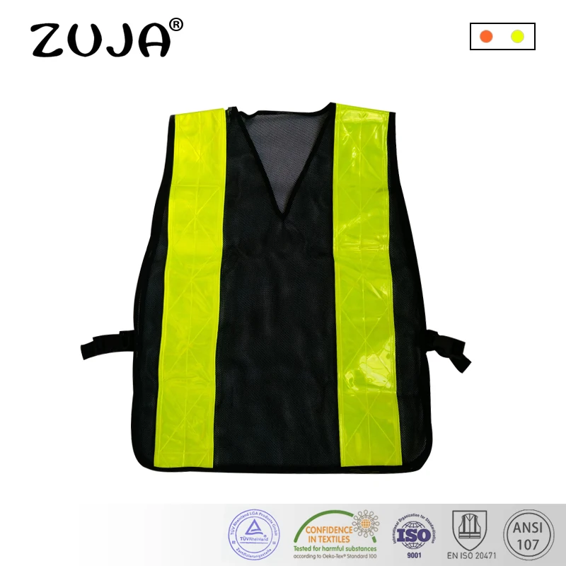 

Safety Vest Traffic Fluorescent Hi-vis PVC Tape/ Mesh Vest