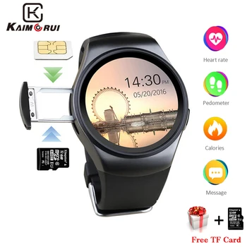 

Kaimorui KW18 Bluetooth Smart Watch Support SIM Card Original Men Business SmartWatch with Heart Rate For Android IOS Phone