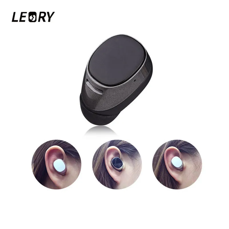 

LEORY Mini Invisible Earphone Wireless bluetooth Monaural Earbud Multiple Connect Handsfree Business bluetooth 4.1 Earphones