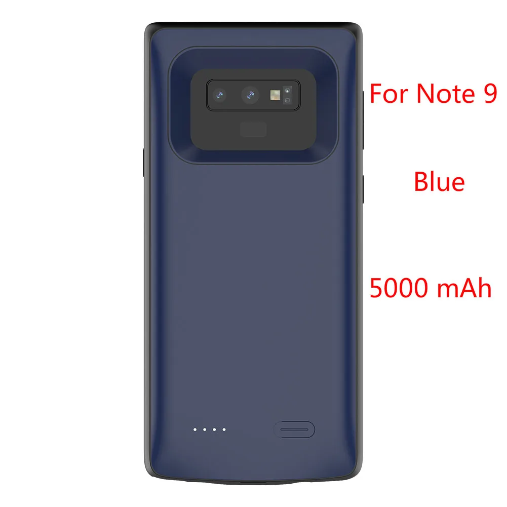 Leioua Rondaful Battery Case For Samsung Galaxy Note 9 Mobile Case Back External Power Bank Rechargeable For Samsung Galaxy S8 - Цвет: Blue  For Note 9