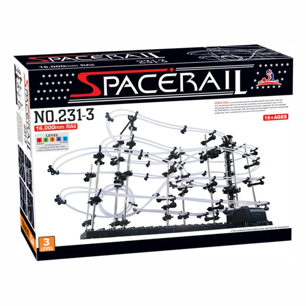 

Level 3 16M Perpetual Rollercoaster Marble Run Coaster Space Rail Marble Roller Coaster Ball Set Spiral Lift