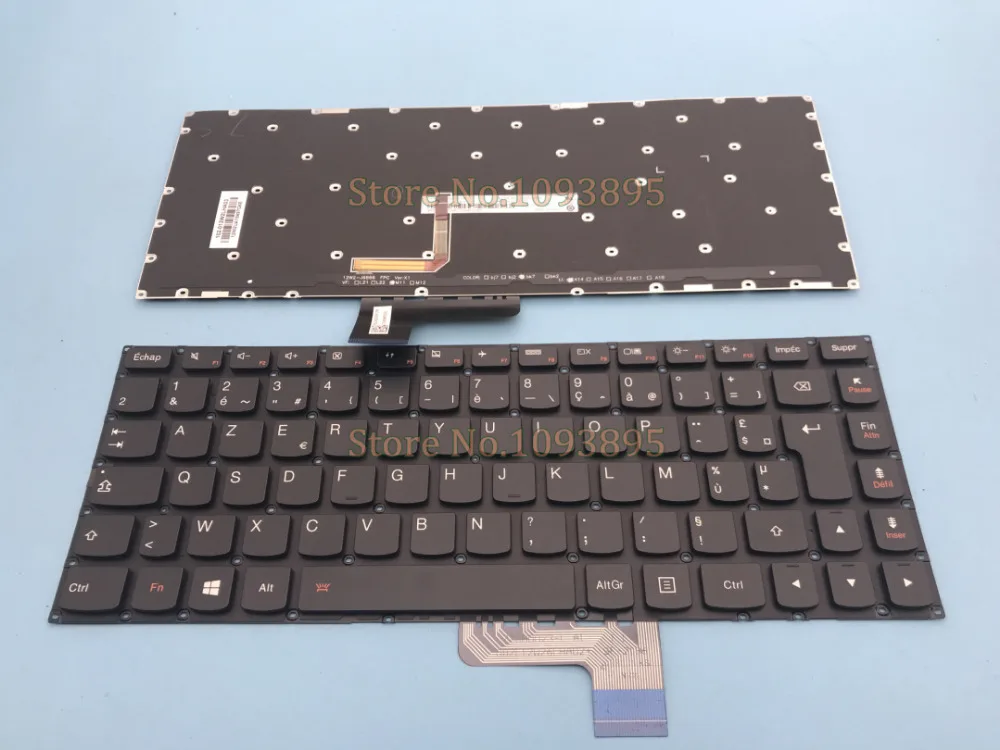 Новая Azerty Французская клавиатура для Lenovo Ideapad yoga 2 13 14 Yoga2 U31 с подсветкой (не