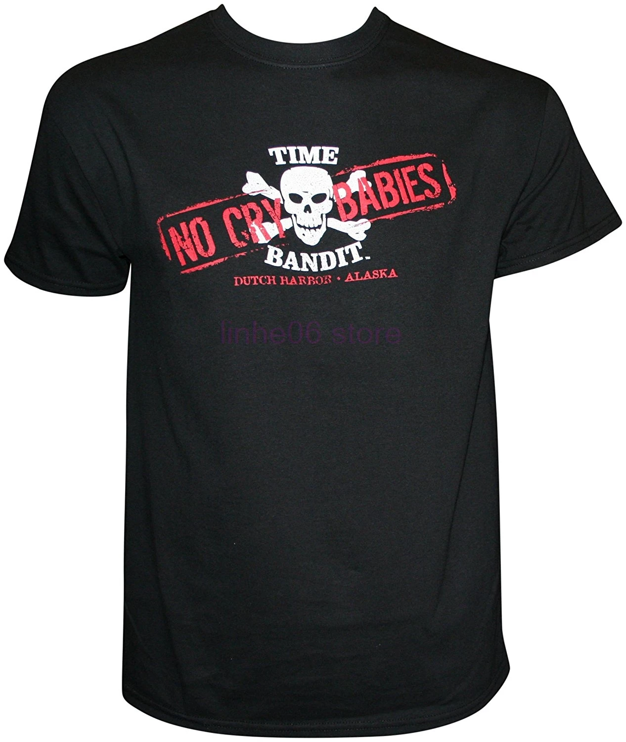 

Men Tee Shirt Tops Short Sleeve Cotton Fitness T-shirts Time Bandit No Cry Babies T-shirt