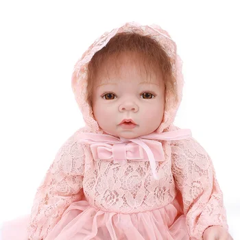 

55cm New Soft Silicone Reborn Baby Doll Toys Lifelike Princess Newborn Girl Baby-Reborn Doll Birthday Gift Child Play House Toy