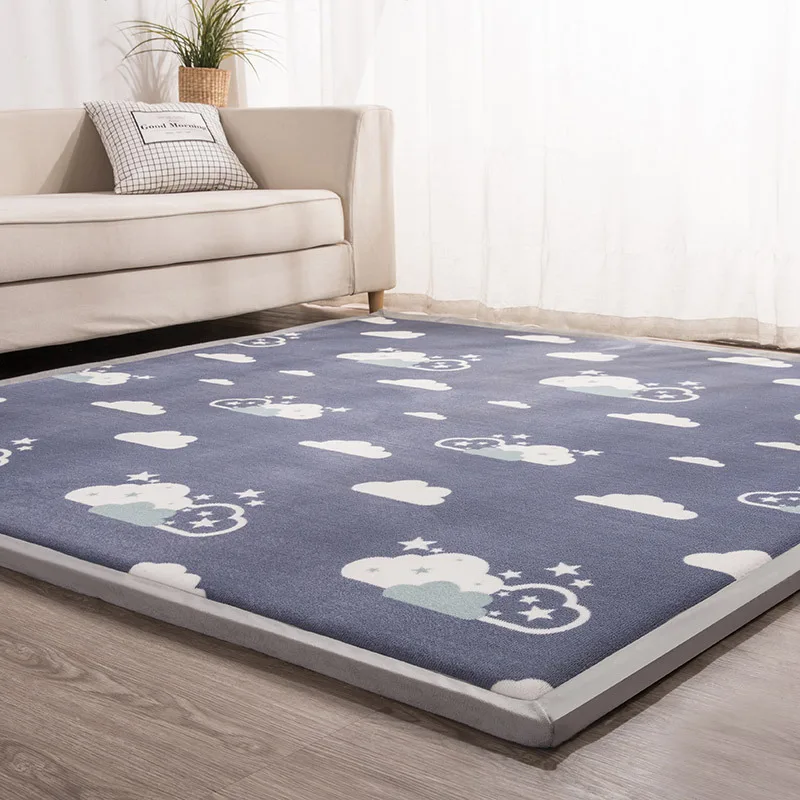 

3CM Thicken tatami Carpets Coral fleece bedroom living room rug Baby Crawl mat Child Game carpet kids room Machine Washable Rugs