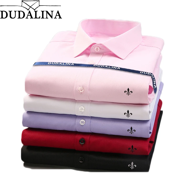 Dudalina 2019 бренд Для мужчин рубашка мужской рубашки Мужская Мода Повседневное с длинным рукавом Бизнес официальная рубашка Camisa социальной