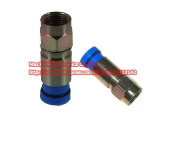 

Free shipping/50pcs/High Quality RG6 COAX COMPRESSION CABLE F CONNECTOR COAXIAL RG-6