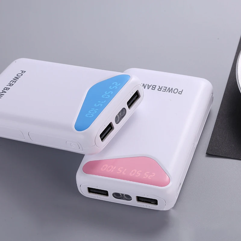 Power bank 10000mAh двойной USB интерфейс с портативное зарядное устройство в виде фонарика портативное зарядное устройство pover bank Для xiaomi для iPhone 8/6/7/plus горячее