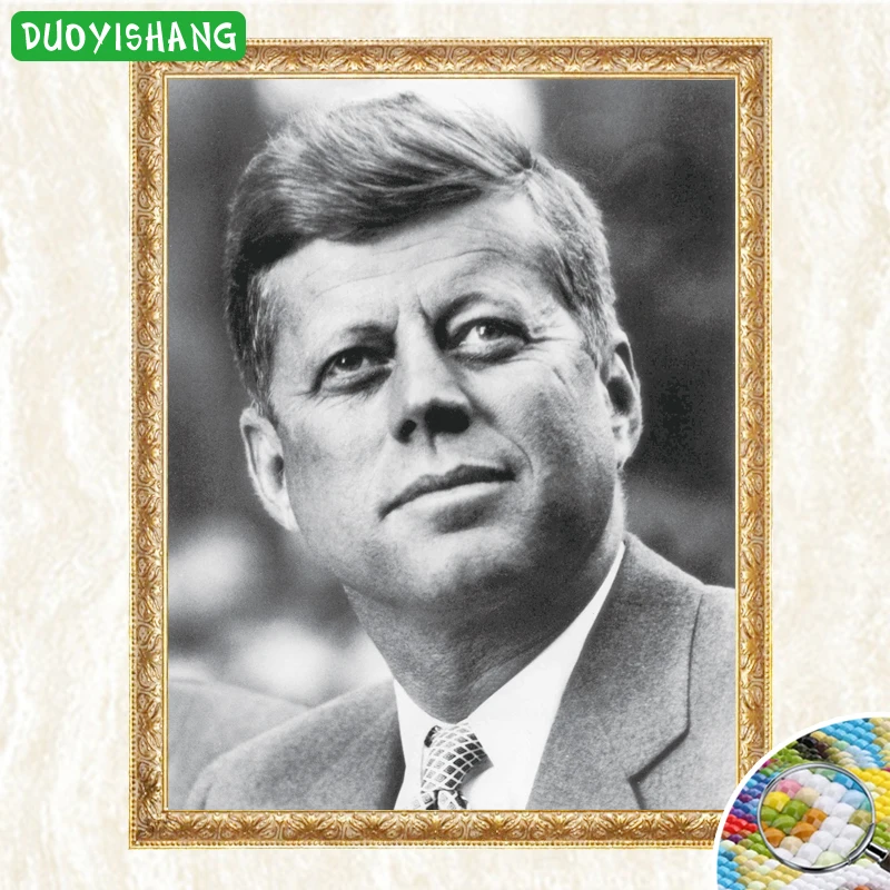 DUOYISHANG 35-ый президент США Кеннеди портрет 5D DIY Алмазная картина полностью