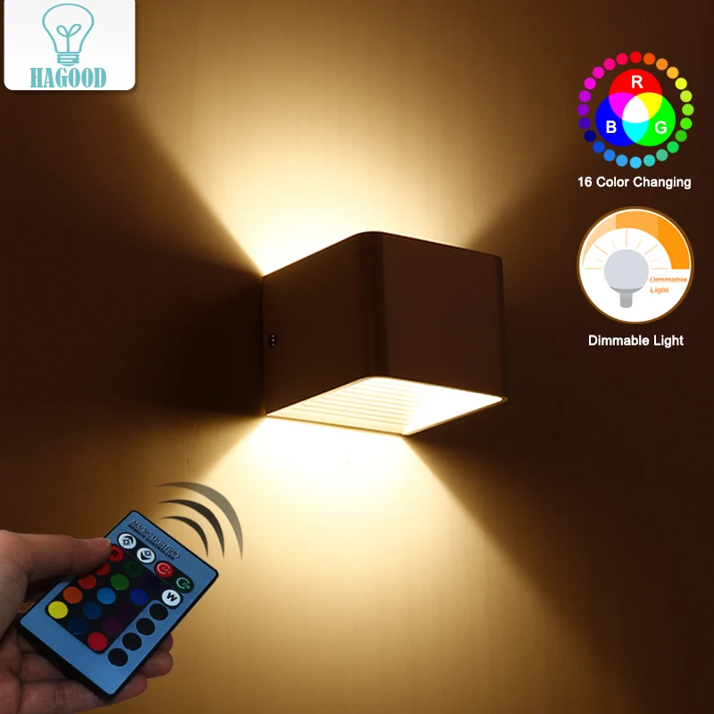 Новинка светодиодное настенное бра RGB 3 Вт лампы для стен из алюминия светящиеся