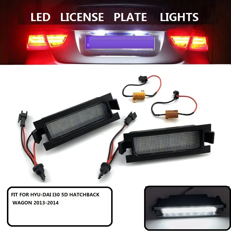 

2PCS/SET LED REAR LICENSE PLATE LIGHTS BRAKE LAMP FIT FOR HYUDAI I30 WAGON 2013-2014