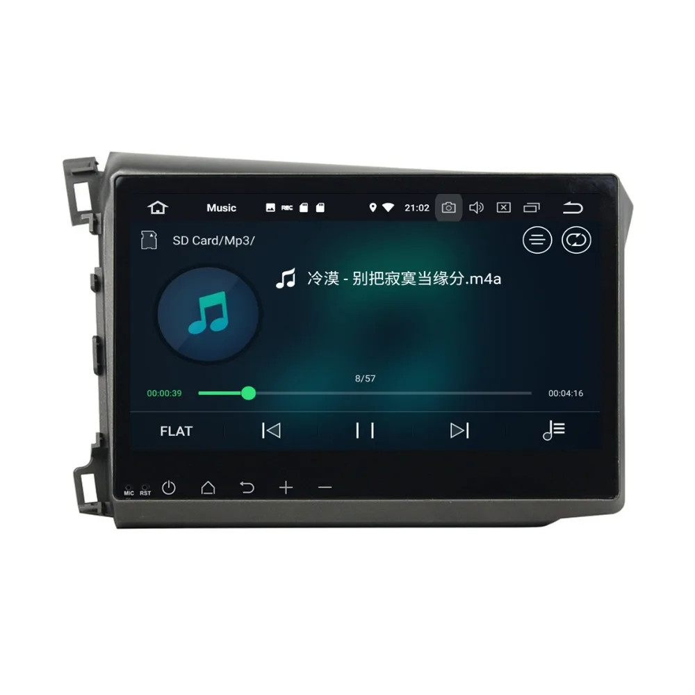 Clearance 10.1" Android 8.0 Car Radio DVD Stereo Multimedia for Honda Civic 2012 2013 2014 2015 4GB RAM GPS Bluetooth WIFI USB Mirror-link 5