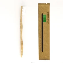 1 шт., стильная ручка, белая бамбуковая зубная щетка, дерево, новинка, Бамбуковая мягкая щетина, нейлоновая фибра, деревянная ручка