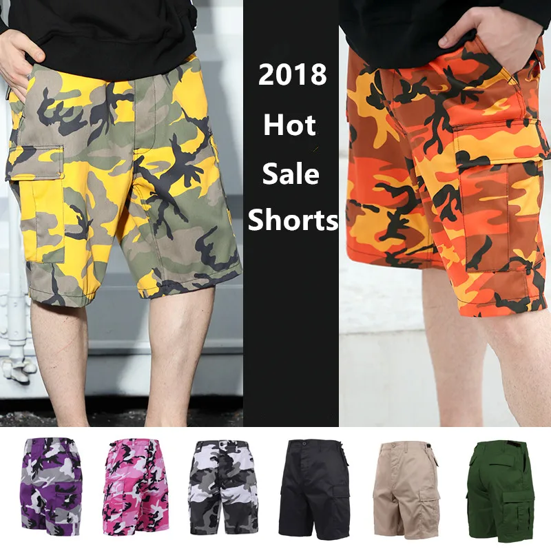 2025 New design 8 Color Available BDU Hip Hop cotton cargo board shorts men Clothing camouflage summer kanye west military short 2