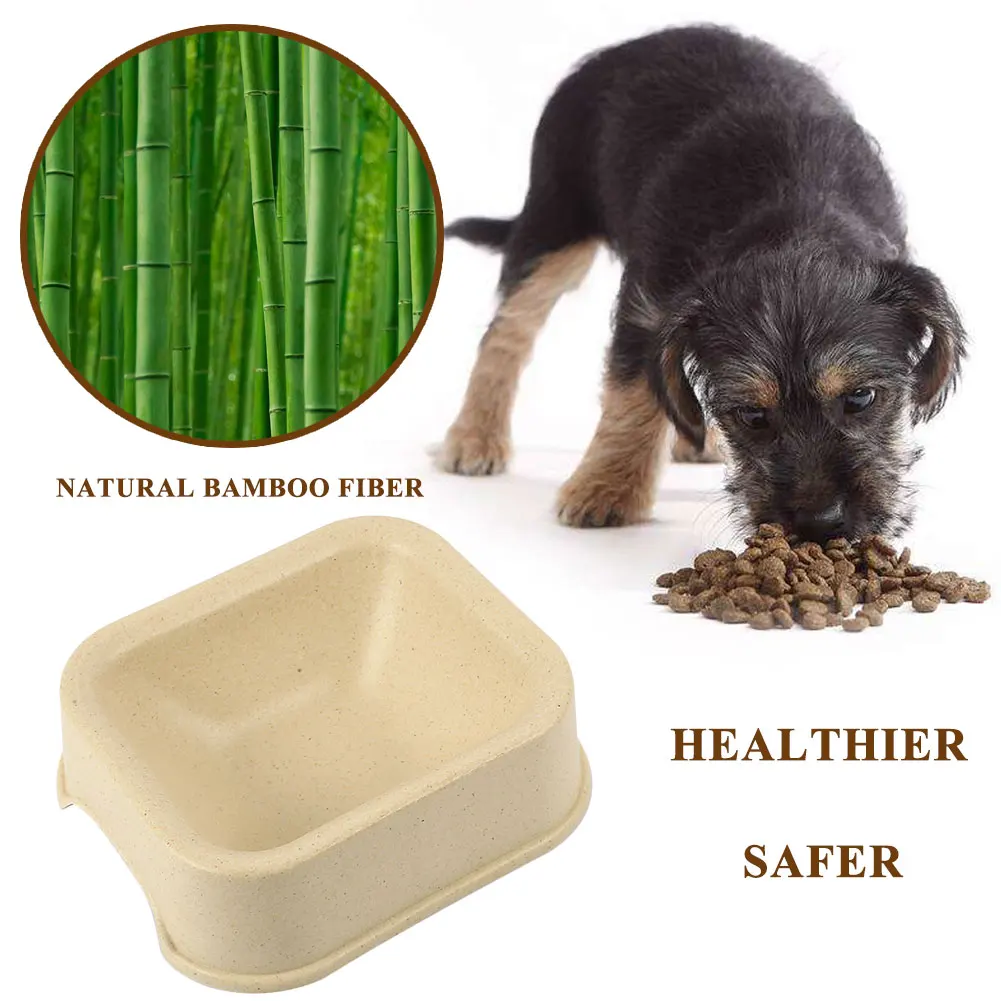 

20 * 17 * 6cm cat /dog/pet bowl bamboo fiber Food tray environmental protection pet dishware plate