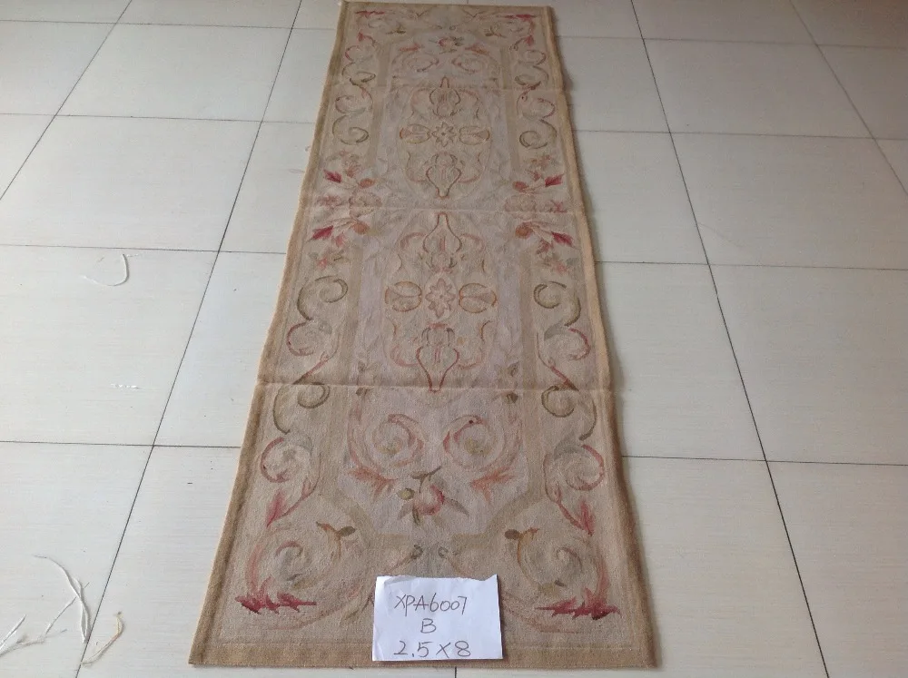 Бесплатная доставка 2 5 'X8' Французский Aubusson ковер ручной woven100 % Новая Зеландия
