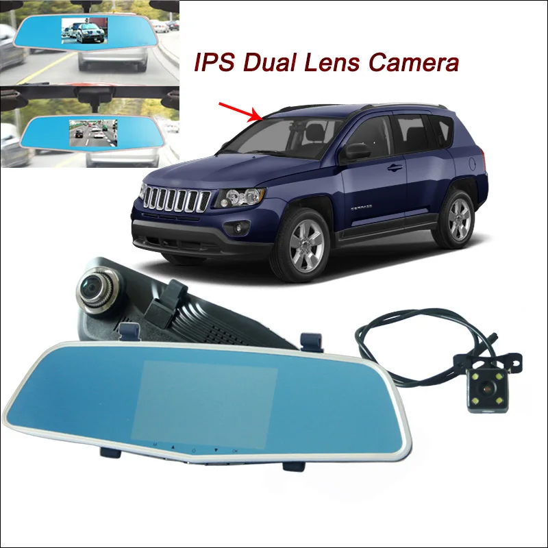 BigBigRoad For jeep compass sahara renegade Car DVR Rearview Mirror