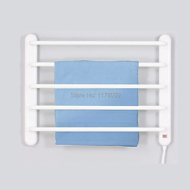 Ac220 240v 90w White Heated Towel Rack Wall Mounted Warmer