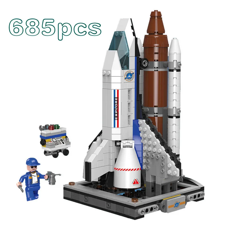 

Military space exploration series Space shuttle launch site Lunar rover astronaut Building Blocks Toys compatible legoings