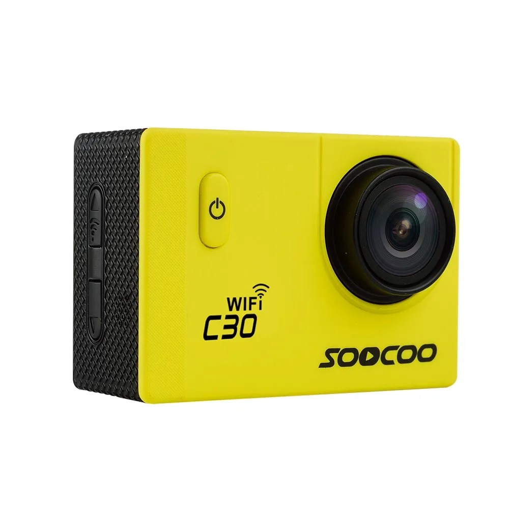 SOOCOO C30/C30R Спортивная Экшн-камера Wi-Fi 4 K гироскоп регулируемые углы обзора 170 градусов NTK96660 30 м водонепроницаемый - Цвет: Цвет: желтый