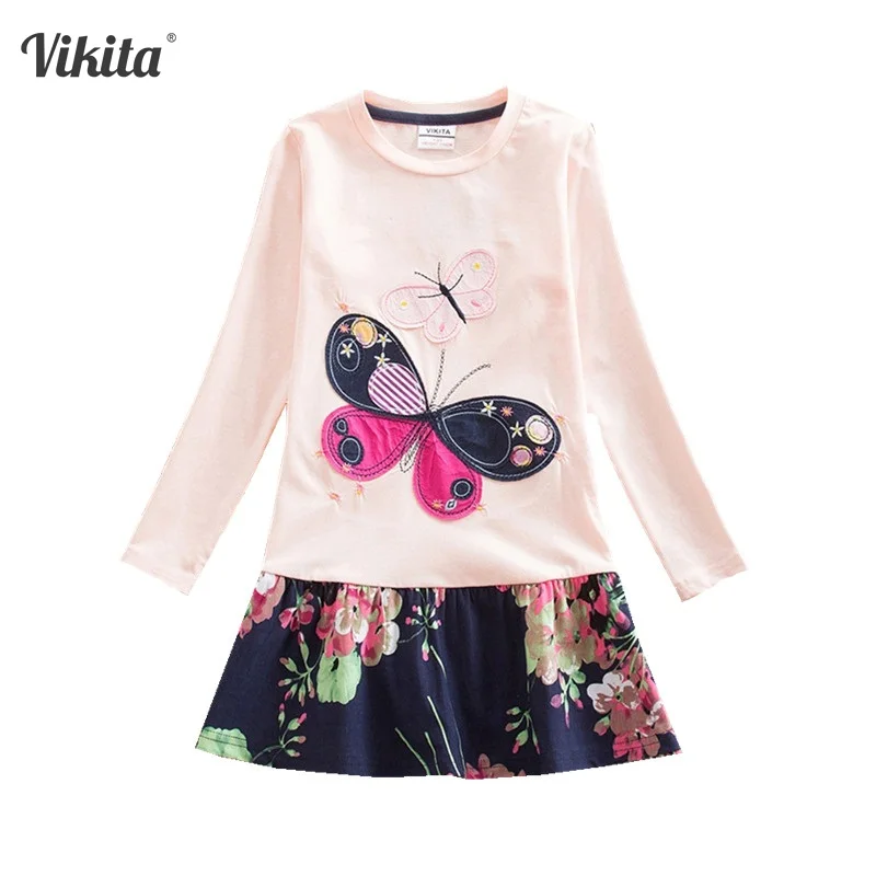 Retail 4 8Y 2016 Neat Brand Dress Baby Girl Cartoon Children Lace Tutu Party Fashion Princess