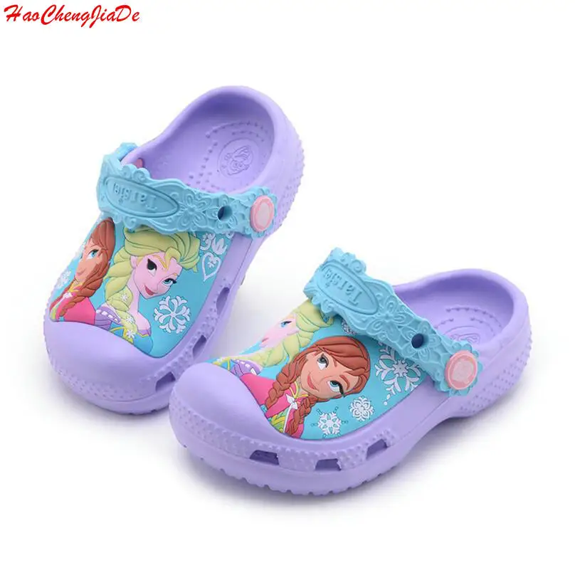 

summer children girls slipper's cartoon Sofia princess elsa 3 color shoes Sandals Non-slip shoes Antiskid beach shoes