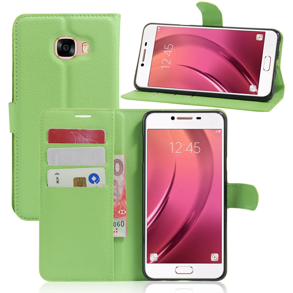 Роскошный чехол из искусственной кожи для Samsung Galaxy C7 активный Чехол бумажник с