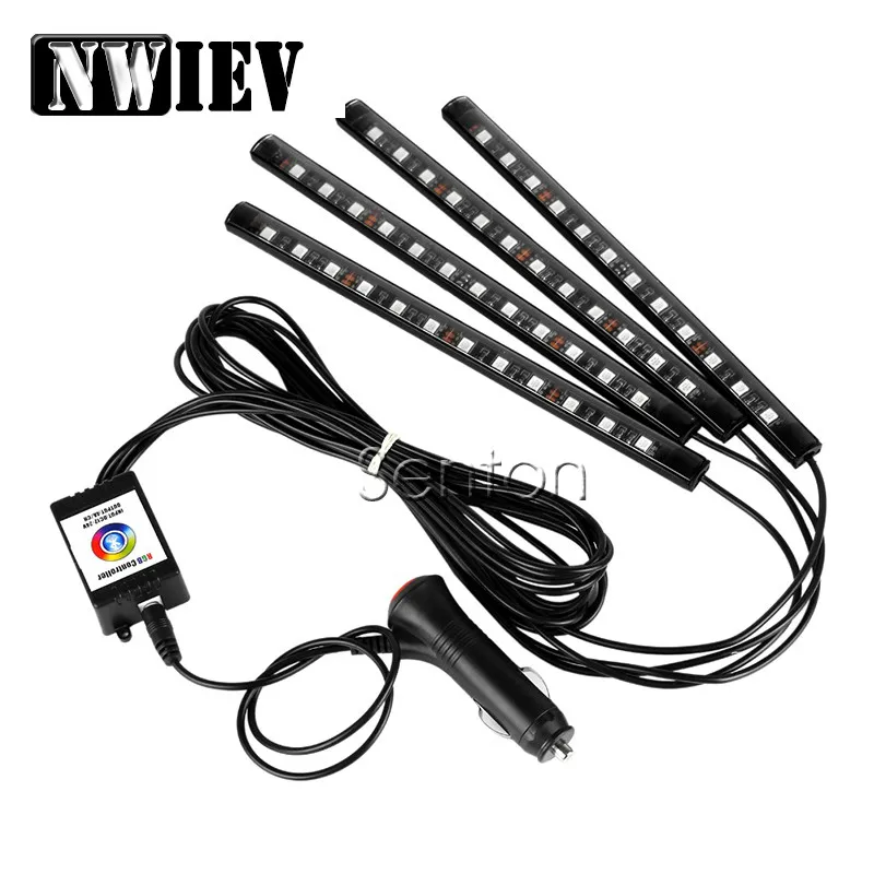 

NWIEV Car Neon Lamp For Android ios APP Control For Citroen c4 Ford Fiesta Mondeo Suzuki Inifiniti Kia Rio 3 K2 Sportage Ceed