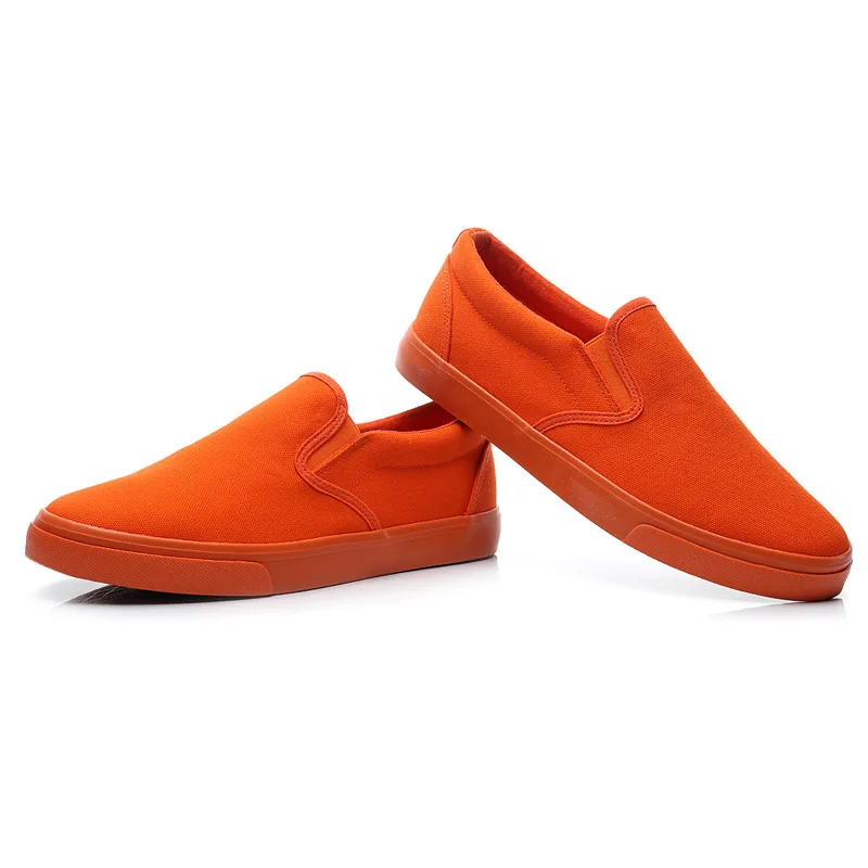 Женская обувь на плоской подошве обувь Лоферы без застежки женские туфли из текстиля на каждый день женские туфли, удобные дышащие кроссовки унисекс кроссовки; zapatillas mujer; Лидер продаж - Цвет: Оранжевый