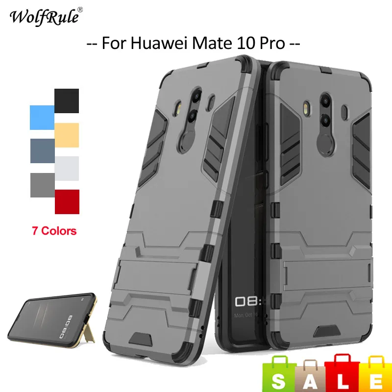 

WolfRule For Cover Huawei Mate 10 Pro Case TPU & PC Stand Shockproof Mobile Phone Case For Huawei Mate 10 Pro Cover Coque 6''