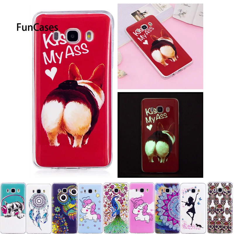 Luminous Case For Samsung Galaxy J7 2016 J710 Silicone Cover J510 Noctilucent Shine J310 J3 | Мобильные телефоны и