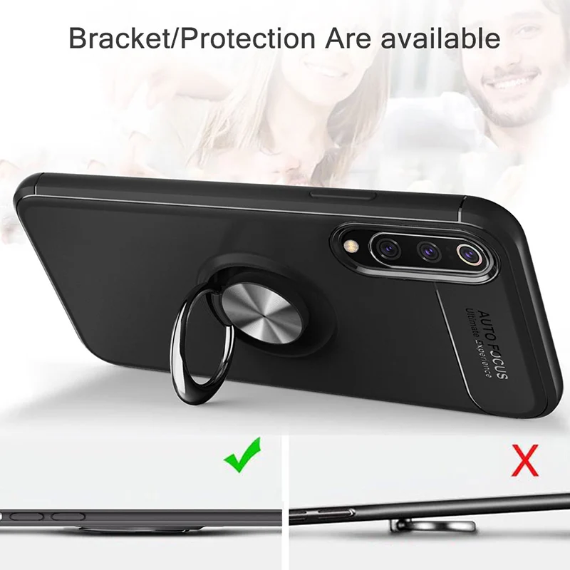 Чехол KEYSION для Xiaomi Mi 9 SE 8 Pro Lite мягкий магнитный автомобильный держатель Кольцо из