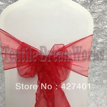 Новая продукция в августе-красная органза лента для свадьбы события и вечерние украшения