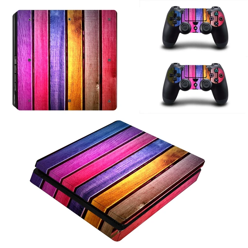 HOMEREALLY Ps4 Slim Classic Colorful Custom Sticker Cover For Sony Playstation 4 Slim Console
