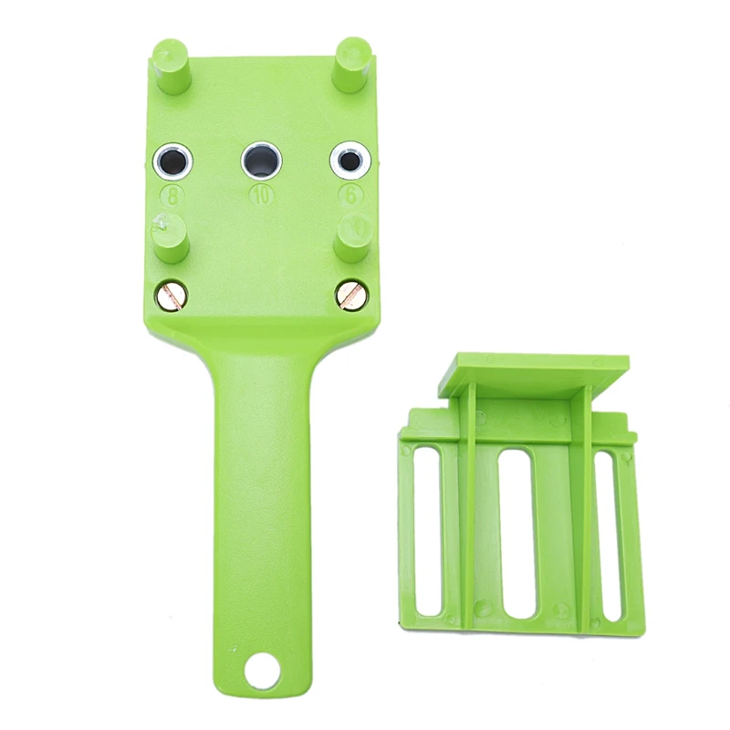 

Pocket Hole Jig Abs Plastic Handheld Doweling Jig 6/8/10Mm Drill Bits For Drill Guide Locator Puncher Woodworking Tools